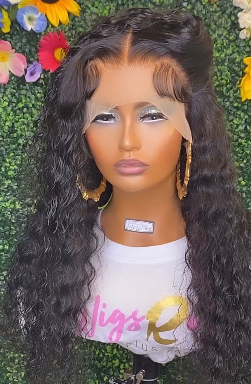 24" Deep Curly Frontal Wig