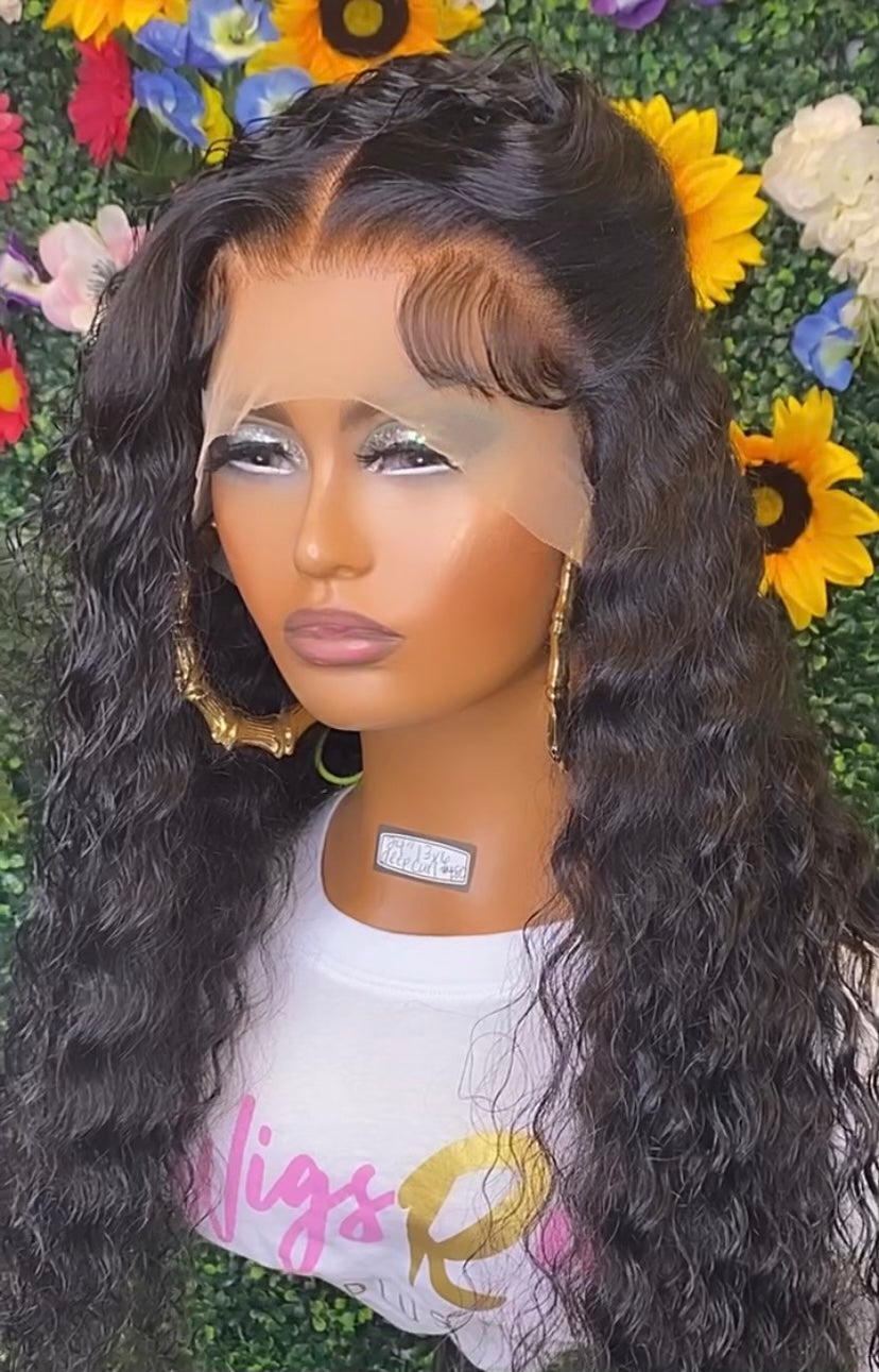 24" Deep Curly Frontal Wig