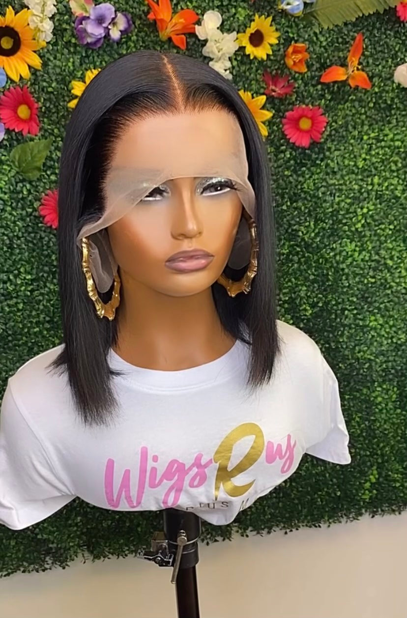 12" Straight Frontal Wig