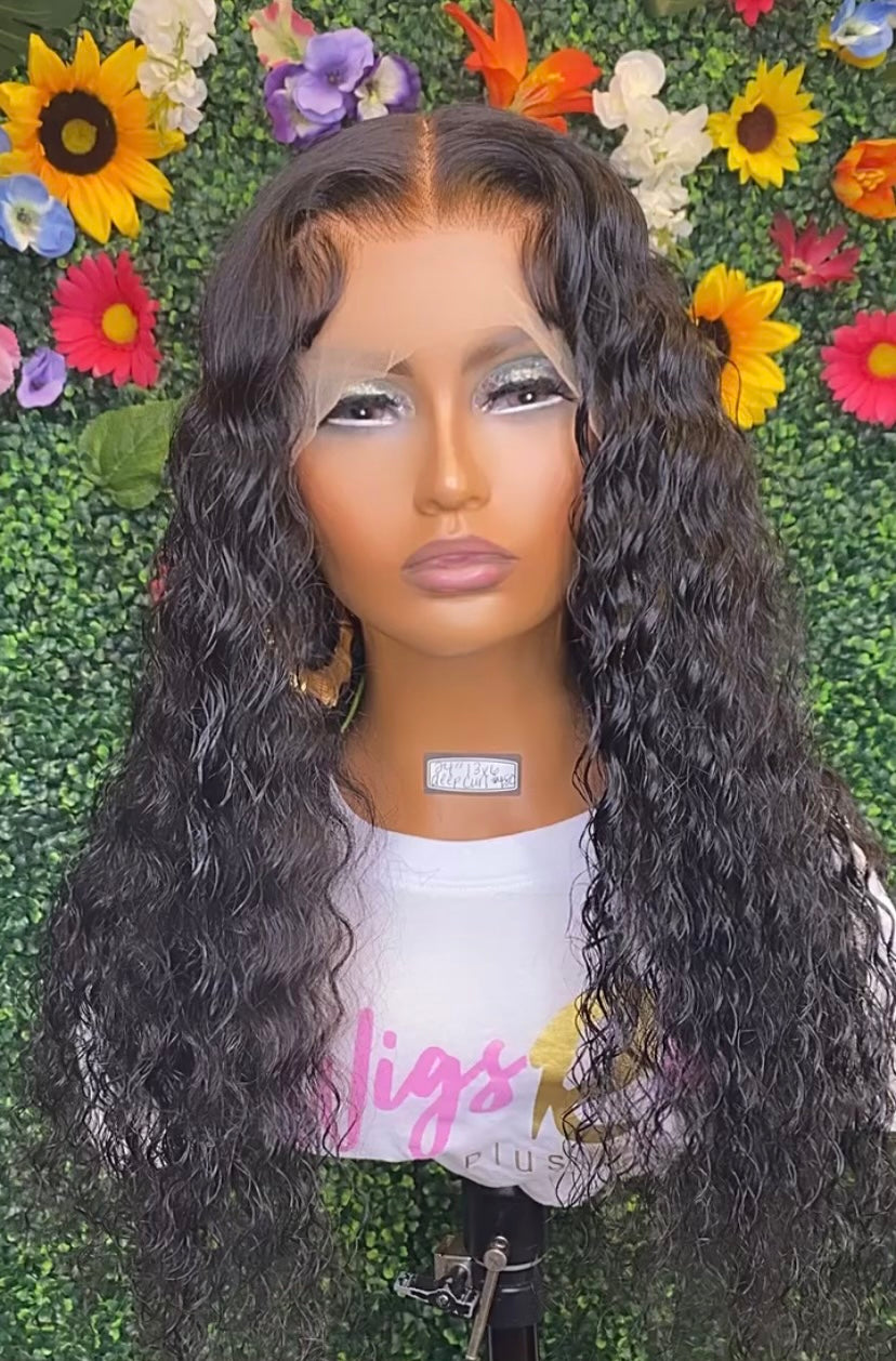 24" Deep Curly Frontal Wig