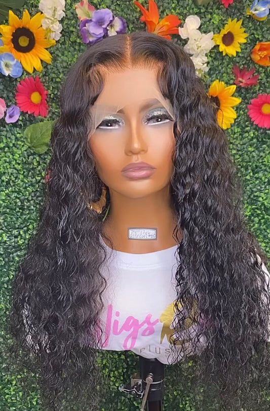 24" Deep Curly Frontal Wig